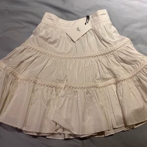 Aje white mini skirt